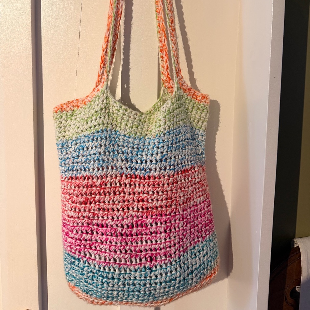 Multicolor Crochet Tote Bag